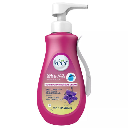 Veet Aloe Vera Legs & Body Hair Remover Gel Cream - 13.5 Fl Oz: Paraben-Free